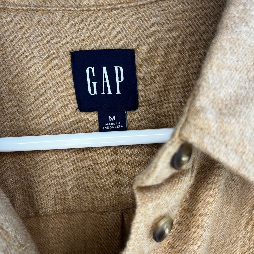 GAP Women’s Medium Light Warm Brown Casual Button Down Tunic - Picture 3 of 3